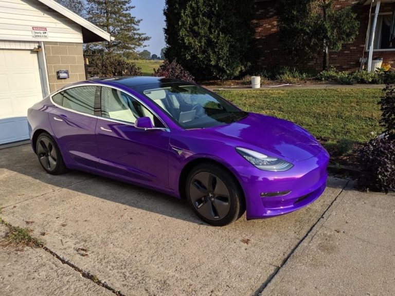 Model 3 Wrapped In 3m Gloss Plum Explosion Tesla Model 3 Wiki 0212